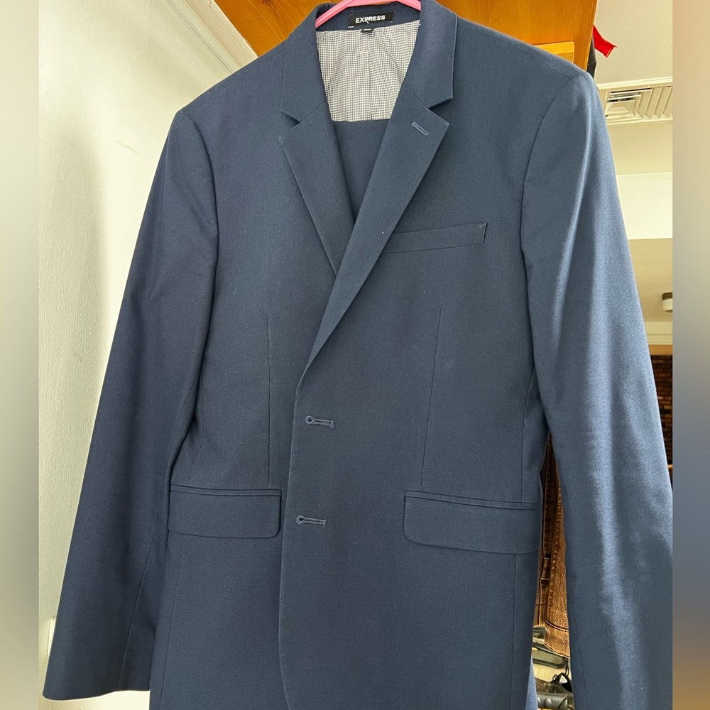 Express Navy Blue Suit, Extra Slim